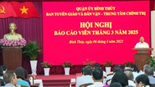 Bình Thủy: Hơn 250 đại biểu tham dự Hội nghị Báo cáo viên tháng 3